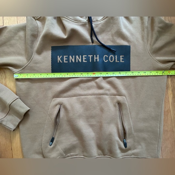 Kenneth Cole Men’s Tan Hooded Pullover Sweatshirt - Size L - Picture 6 of 7